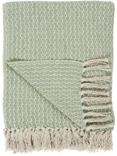 Throw cream/green pattern