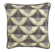 Cushion cover, yellow bird embroidery