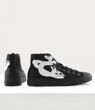 Vivienne Westwood PLIMSOLL HIGH TOP SS23 - WHITE ON BLACK