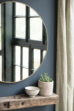 Wall mirror round brass colour