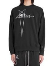 RICK OWENS X CHAMPION KNITTED PULLOVER SWEATSHIRT - BLACK