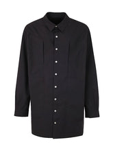 RICK OWENS SS23 JUMBO FOGPOCKET OUTERSHIRT BLACK