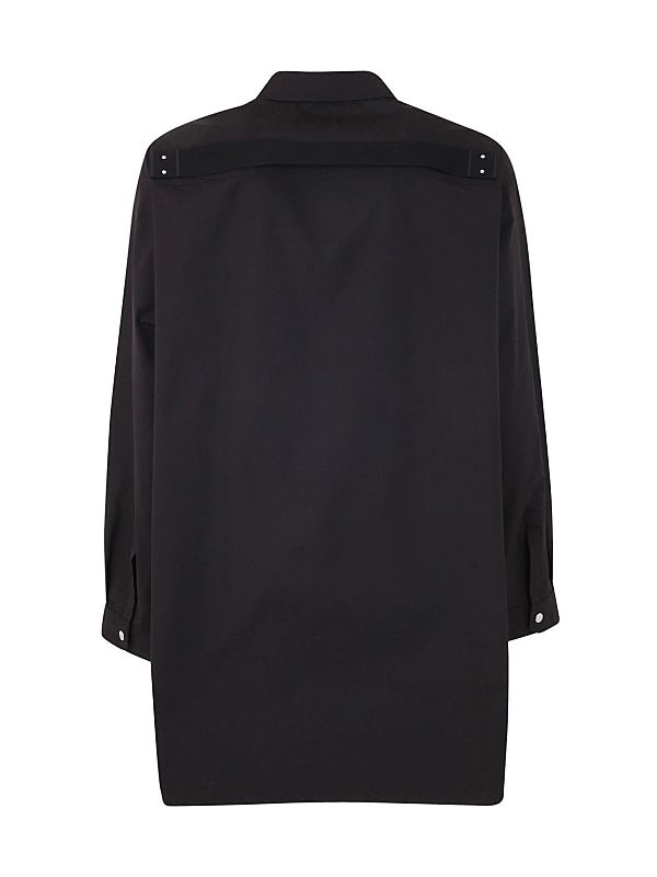 RICK OWENS SS23 JUMBO FOGPOCKET OUTERSHIRT BLACK