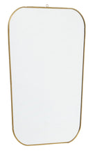 Mirror, square w / rounded edges, golden