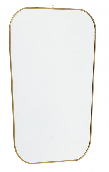 Mirror, square w / rounded edges, golden