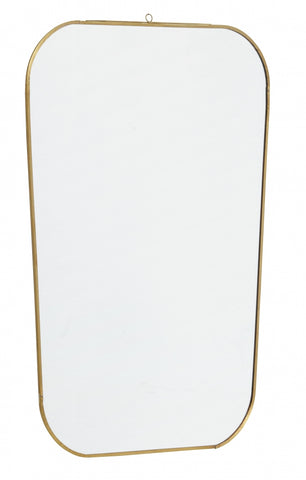 Mirror, square w / rounded edges, golden