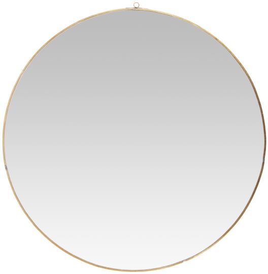 Wall mirror round brass colour