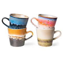 HKliving 70s ceramics: americano mug, Pegasus (set of 4)
