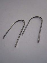 925 Silver Staple Earrings - Oxidised
