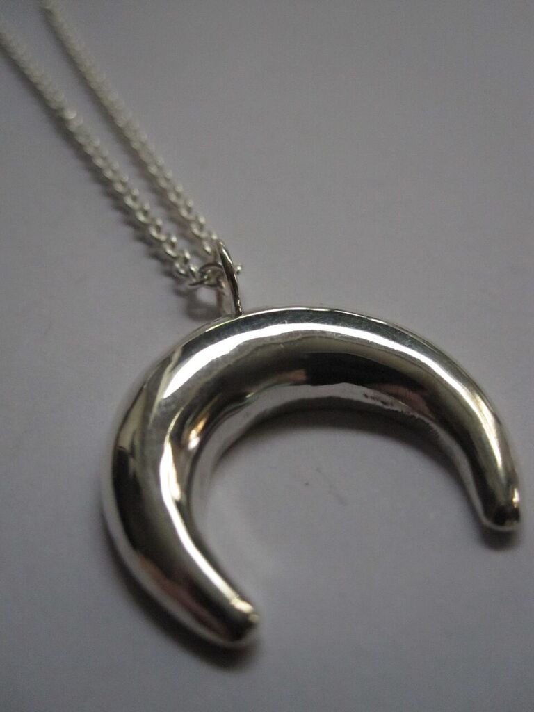 925 Silver Crescent Moon Necklace