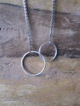 925 Silver Double  Hoop Necklace