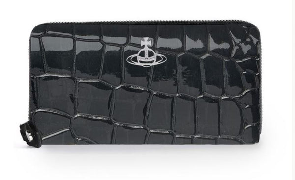 Vivienne Westwood CROCODILE NEW ZIP ROUND WALLET