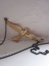 CollardManson 925 Flying Bird Necklace- Oxidised Silver/Gold Plated