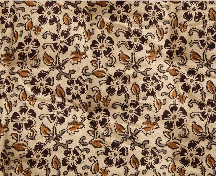 Printed Cotton mattress Beige, burnt henna, curry, grey