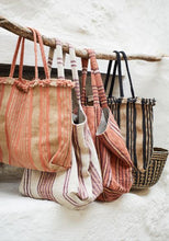 Handwoven Striped Bag - Peach