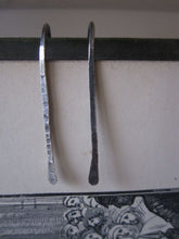 925 Silver Staple Earrings - Oxidised