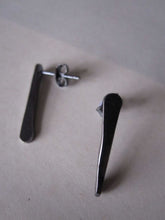 925 Silver Oxidised Twist Earrings