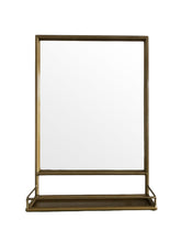 Maitri Gold tone Mirror with shelf