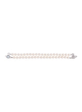 Vivienne Westwood Graziella Pearl Bracelet - Silver Tone/Creamrose Pearl