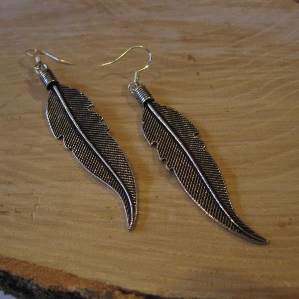 925 Silver Feather Earrings