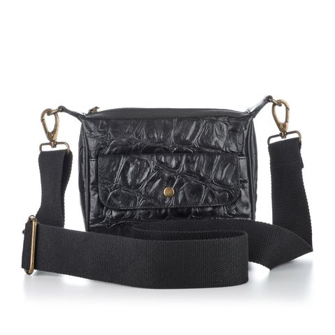 Ari Bag- black croc