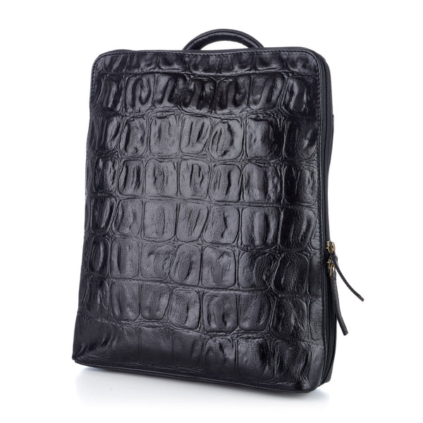 CollardManson Backpack- Black Croc