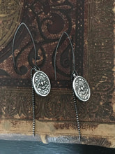 WDTS 925 oxidised Silver icon earrings
