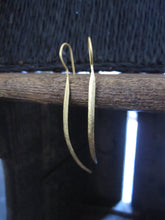 CollardManson 925 Silver Long Curved Earrings-Gold