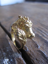 CollardManson 925 Gold Plated Silver Dragon Ring