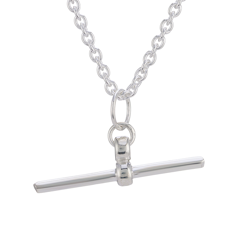 T-bar chain necklace - silver
