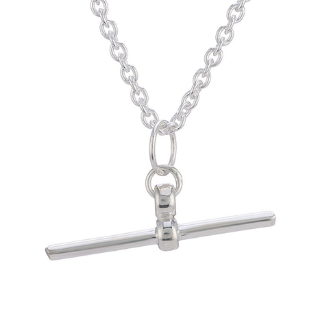 T-bar chain necklace - silver