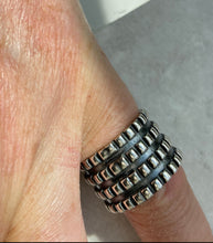925 Silver Multi stud ring