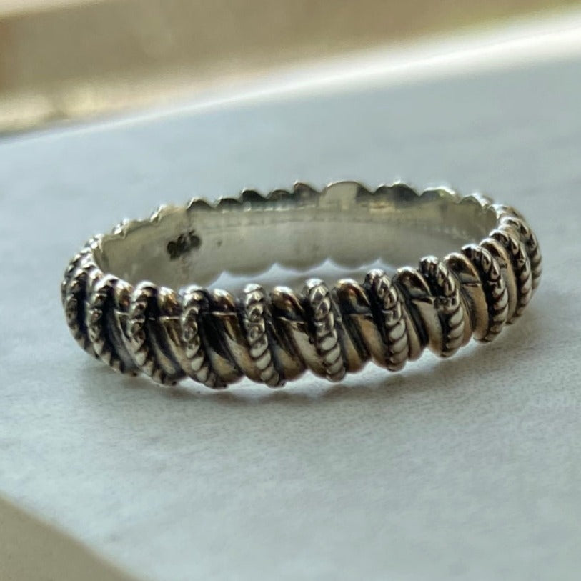 925 Silver Rope ring