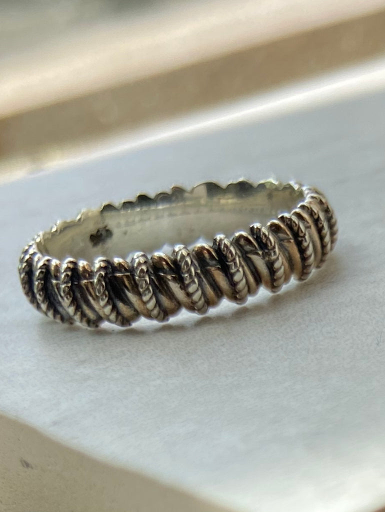 925 Silver Rope ring