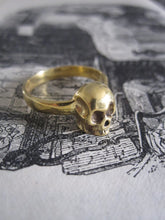 WDTS 925 Silver Skull Ring- gold