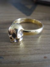 WDTS 925 Silver Skull Ring- gold