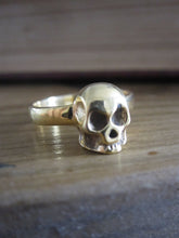 WDTS 925 Silver Skull Ring- gold