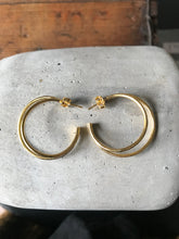 Gold plated 925 Silver Double Crescent Earrings