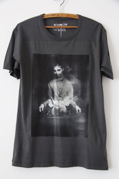 Window Dressing The Soul Pig T shirt charcoal