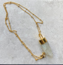 Jagged quartz necklace - gold plated