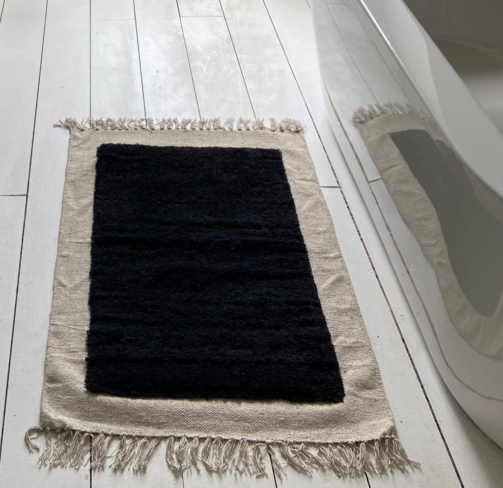 Mat / Rug Black Rectangle