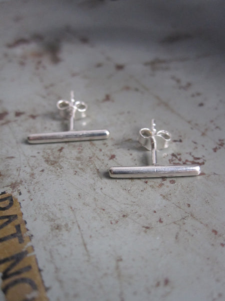 925 Silver Bar Earrings