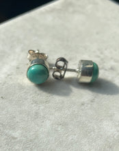 925 Silver turquoise Studs- silver setting