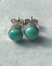 925 Silver turquoise Studs- silver setting