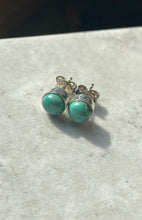 925 Silver turquoise Studs- silver setting