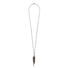 925 Silver Large Feather Necklace