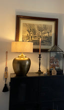 Deimas lamp - Antique brass finish & Linen Shade