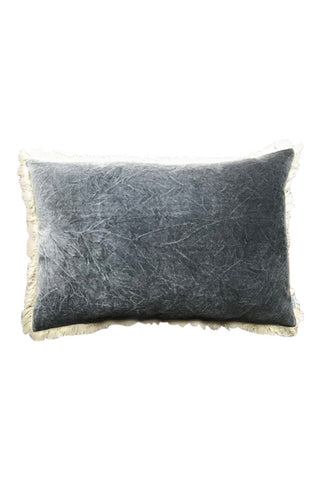 Stonewashed Velvet Cushion cover - Charcoal 40x60