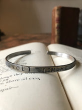 WDTS Window Dressing the Soul Silver - Hand Hammered Bangle - NOLI TIMERE - Mixed Finish
