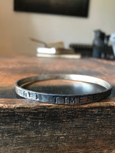 WDTS Window Dressing the Soul Silver - Hand Hammered Bangle - NOLI TIMERE - Mixed Finish